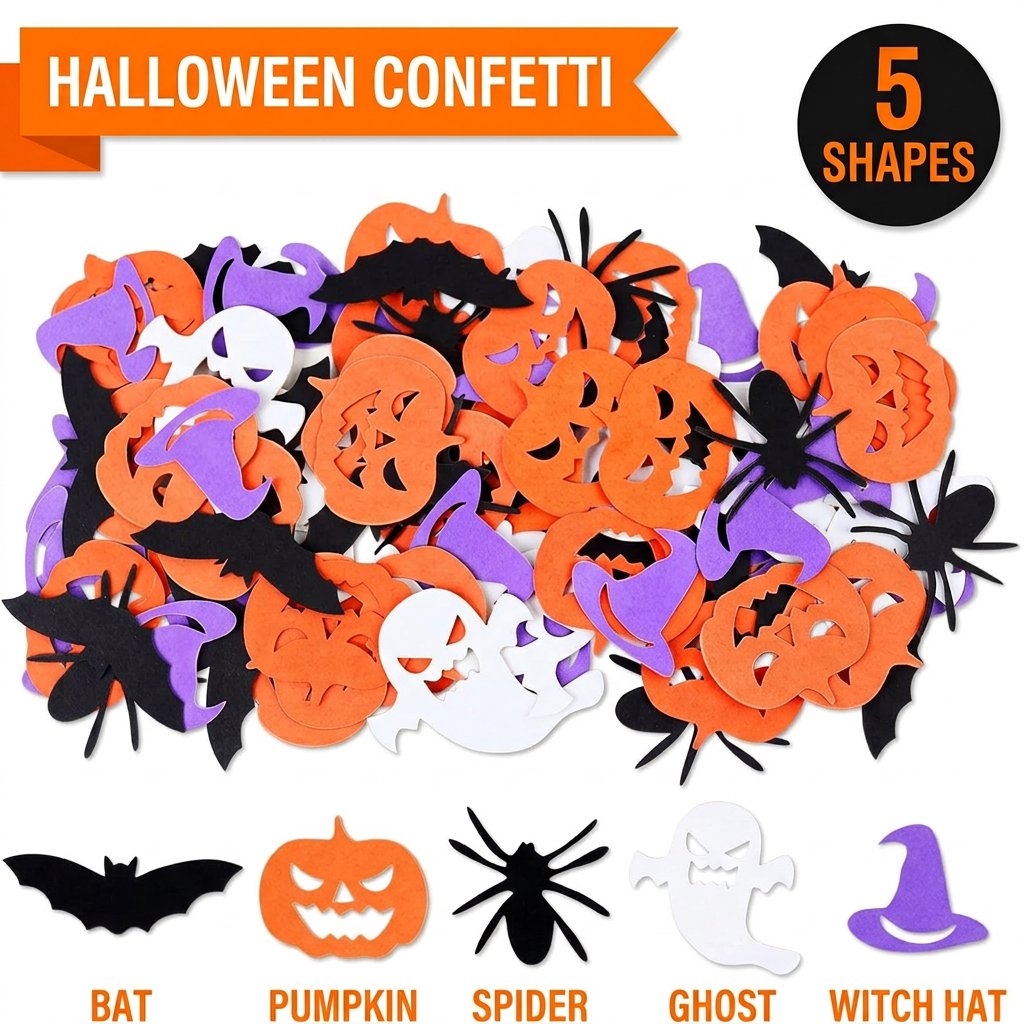 Papercraft Supply Confetti - Halloween Party Decorations Confetti Pumpkin Ghost