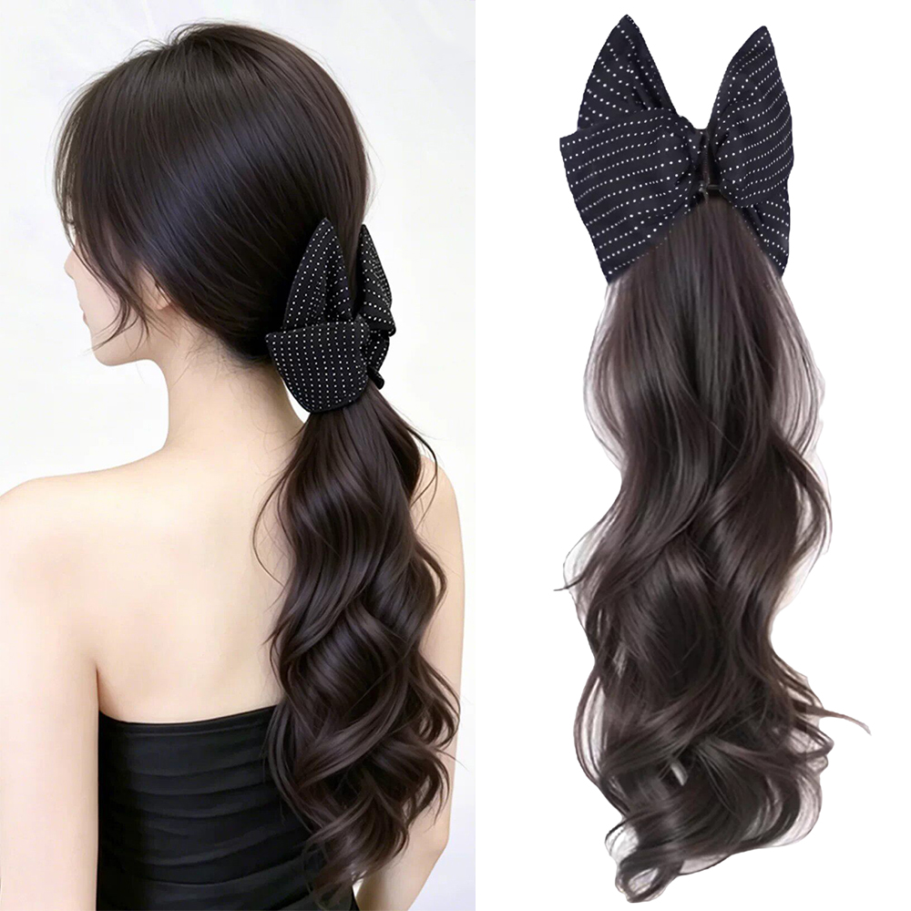 Event Suppliers - Bow Claw Clip Synthetic Ponytail Hairpiece