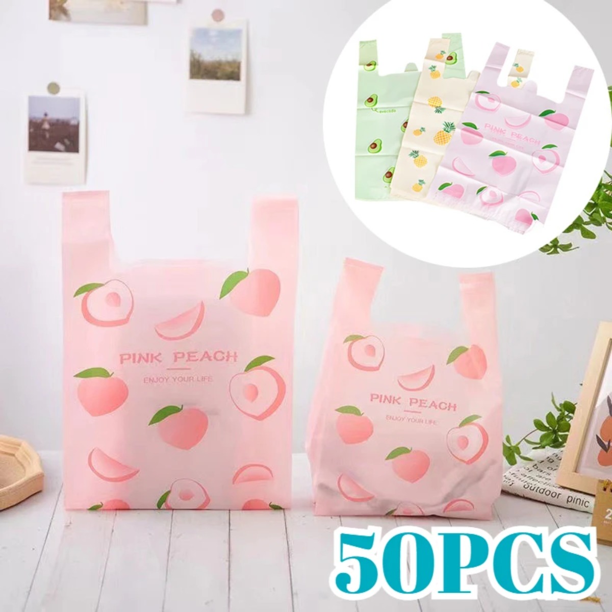 50PCS Cute Fruit Pattern Plast - đánh giá và giá Event Party Shop
