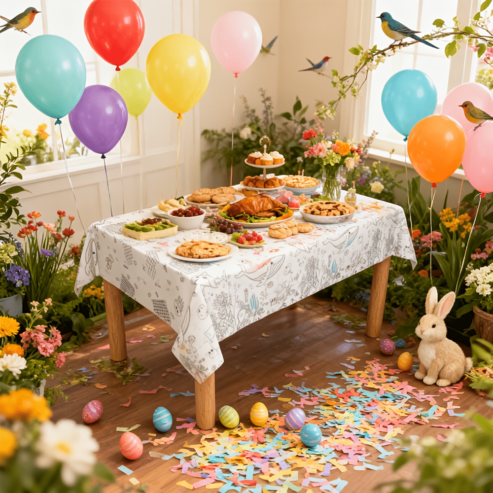 Kids Coloring Tablecloth Dispo - đánh giá và giá Table Cloth Disposable