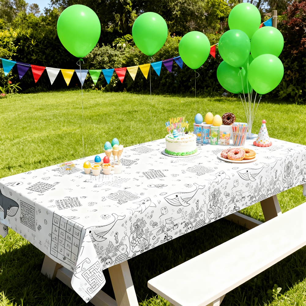 Kids Coloring Tablecloth Dispo - đánh giá và giá Table Cloth Disposable