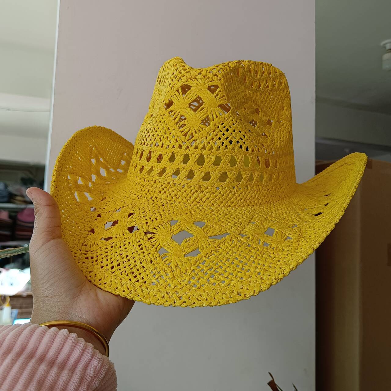 Cowboy Straw Hat new color Han - đánh giá và giá Paper Straw Color