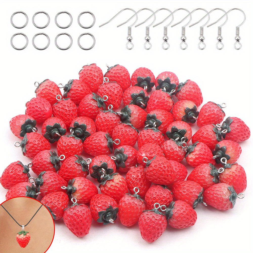 12/27/54pcs Red Resin Strawber - đánh giá và giá Event Suppliers