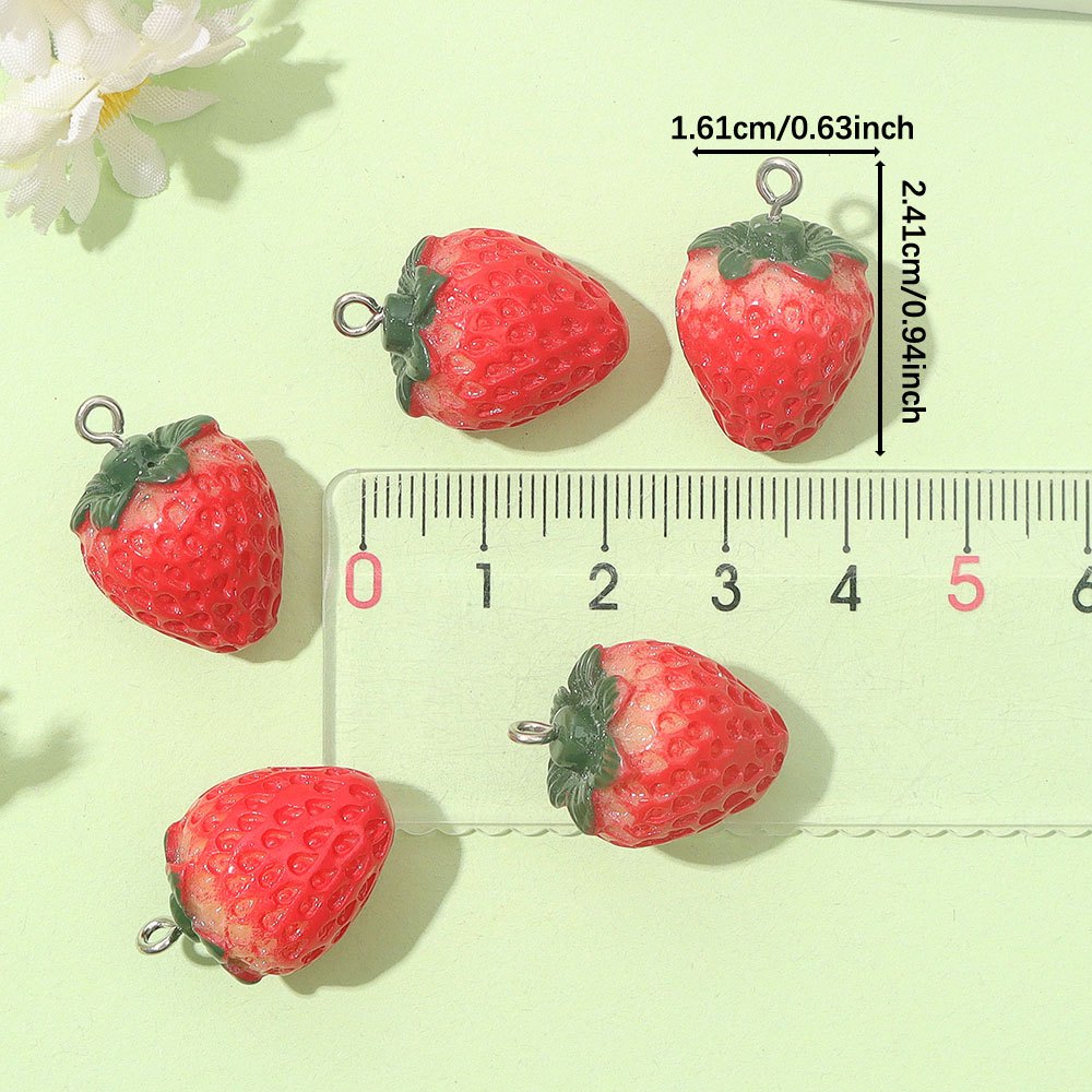 12/27/54pcs Red Resin Strawber - đánh giá và giá Event Suppliers