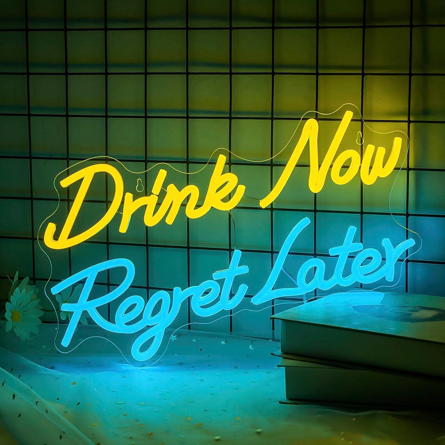 Beer Neon Sign Drink Now Regre - đánh giá và giá Neon Sign Party