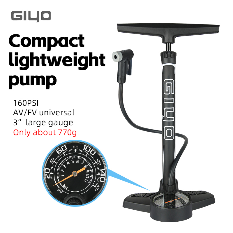GIYO 160PSI Bicycle Floor Pump - đánh giá và giá Balloon Pump Hand
