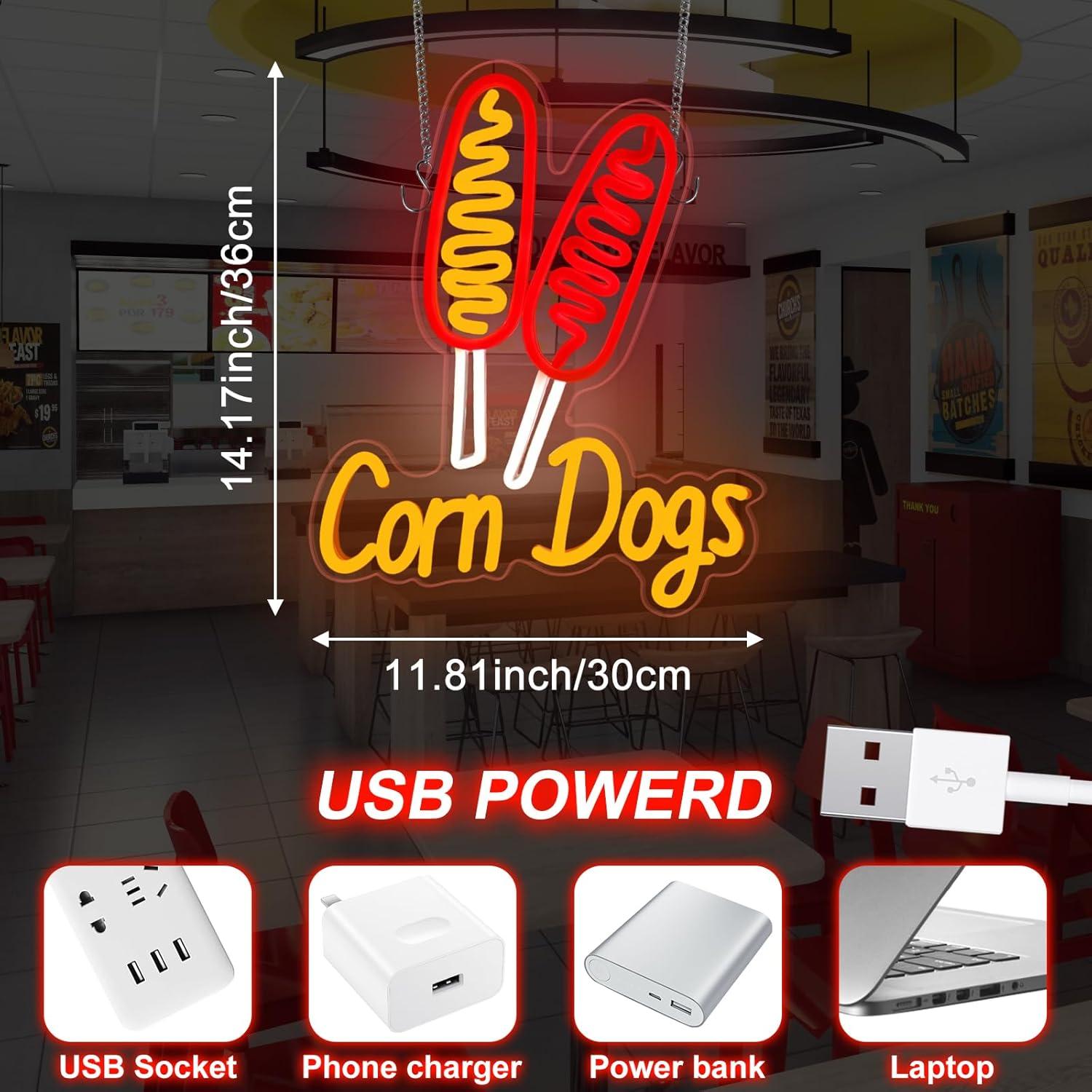 Corn Dog Neon Sign Snack USB D - đánh giá và giá Neon Sign Party